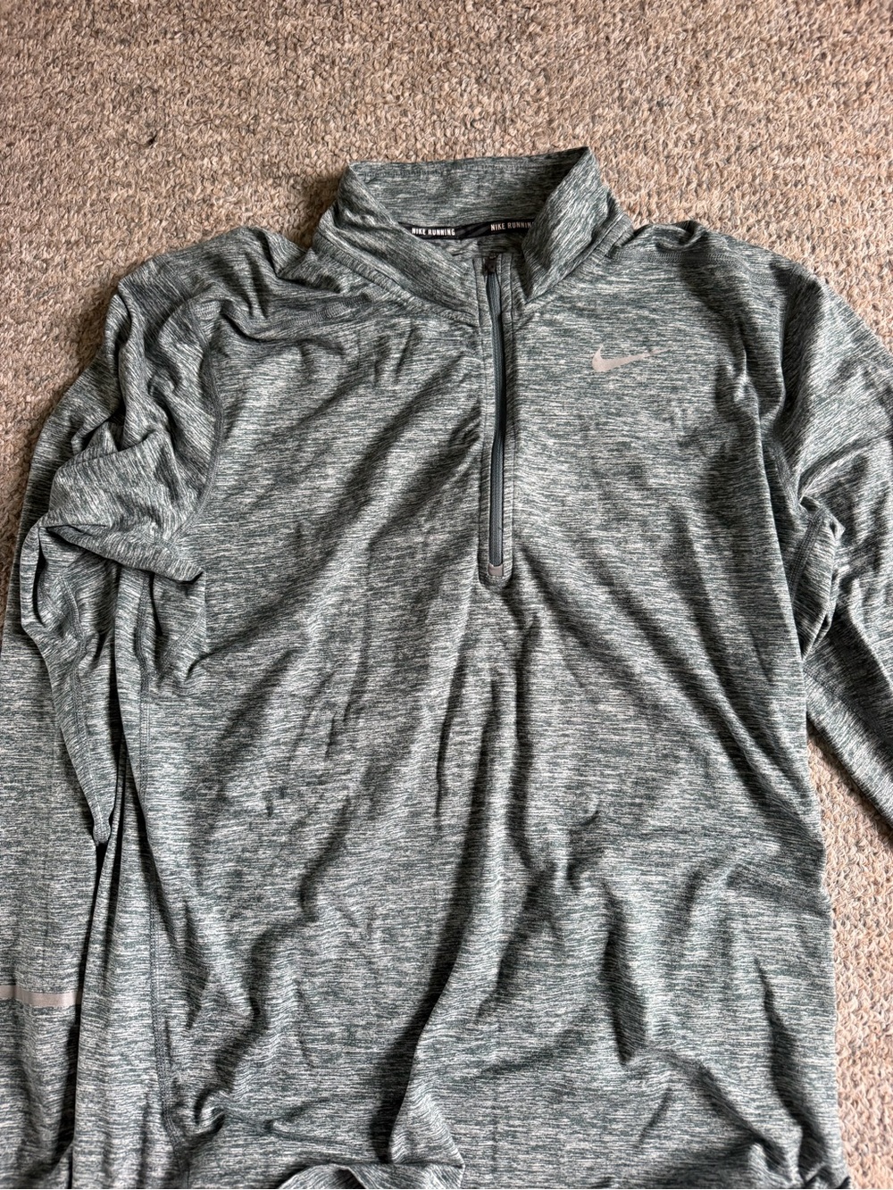 Nike Men’s Heather green Quarter-Zip Performance Jacket